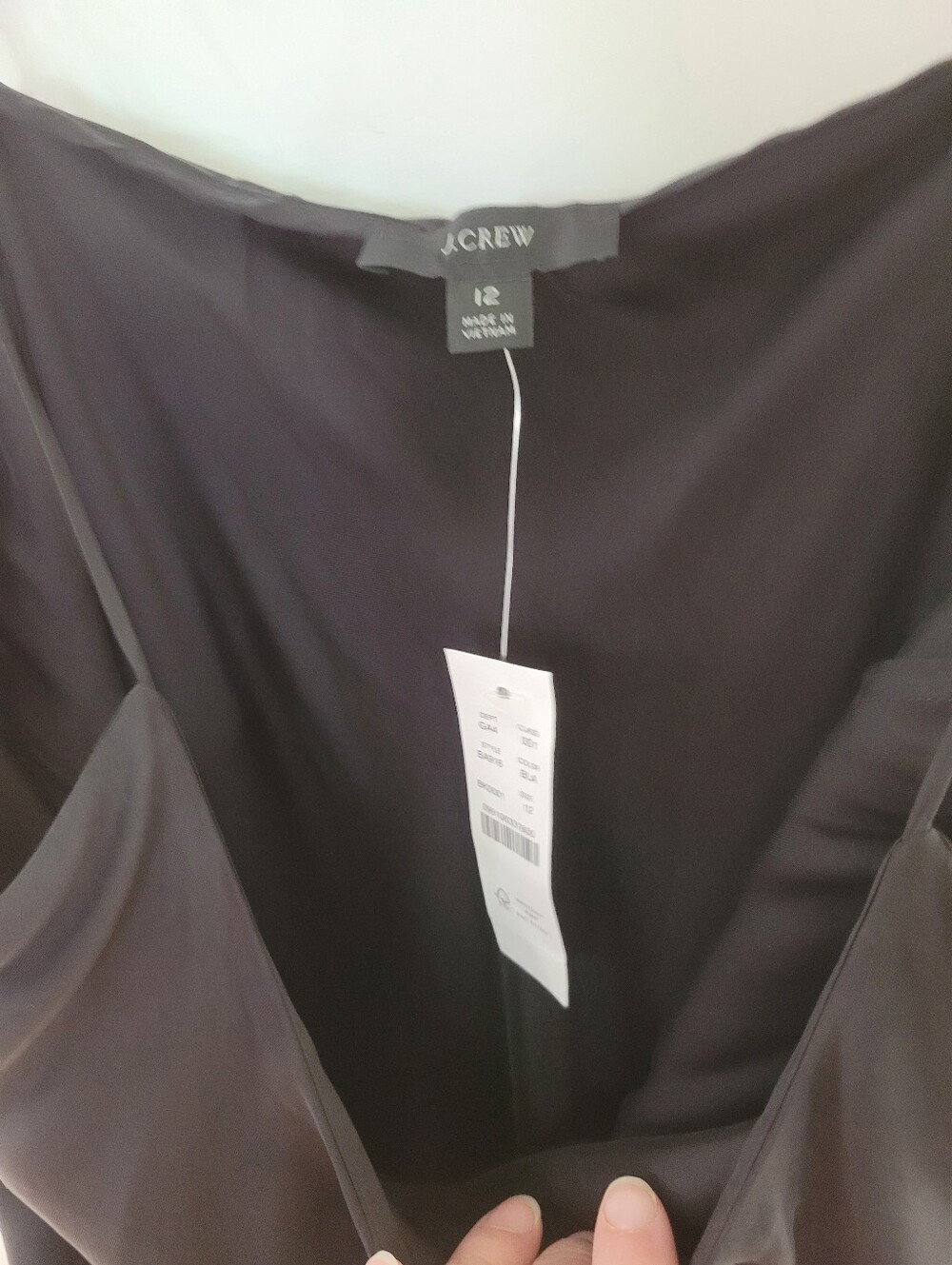 NWT J. Crew 12 Black Slip Maxi Dress Adjustable Spaghetti Straps - Picture 5 of 5